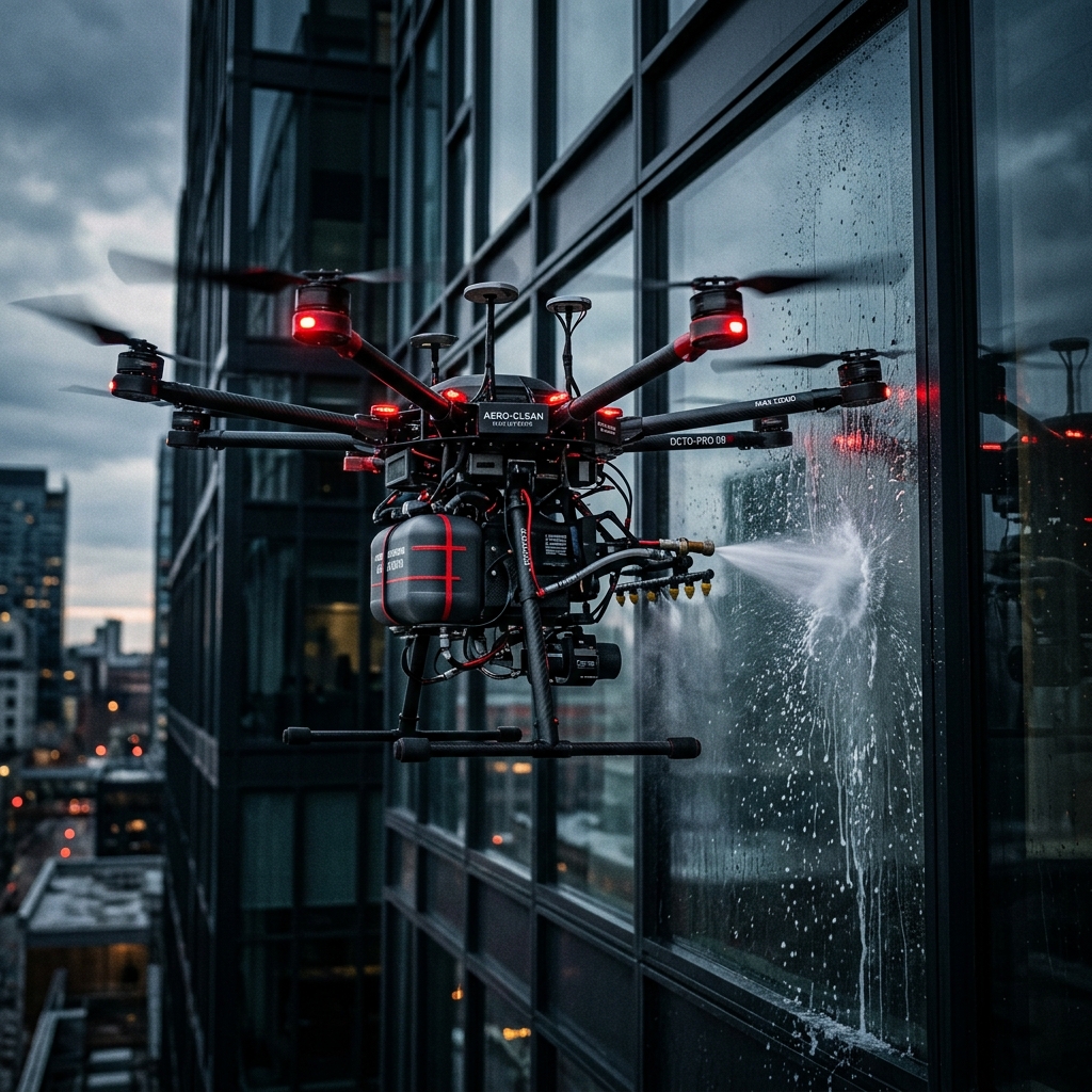 Cleaning by Drone